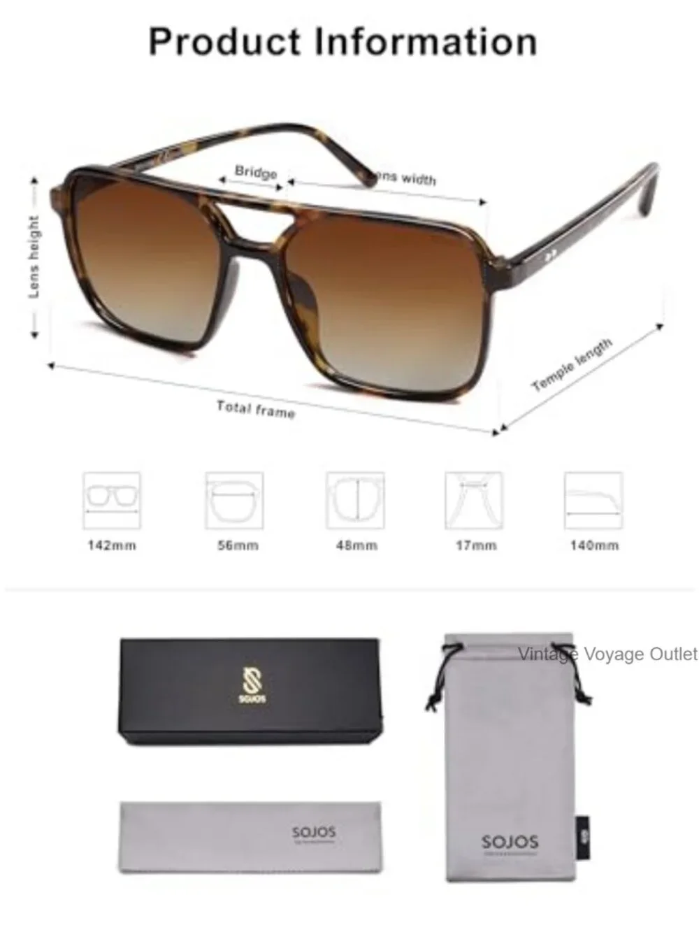 Retro 70s Aviator Square Sunglasses UV400 Unisex Driving Shades